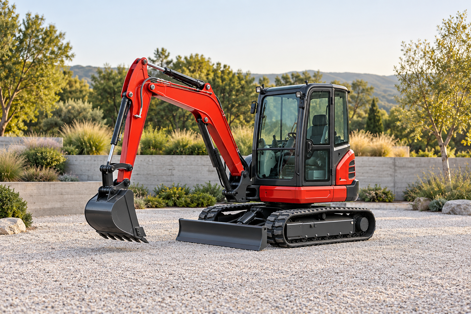 Illustrative mini excavators collection