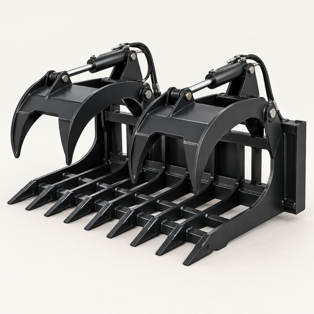 AI-generated illustration of root grapple attachment — sample concept, not actual inventory